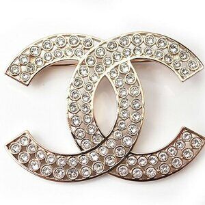 Chanel Brooch Pin Rhinestone